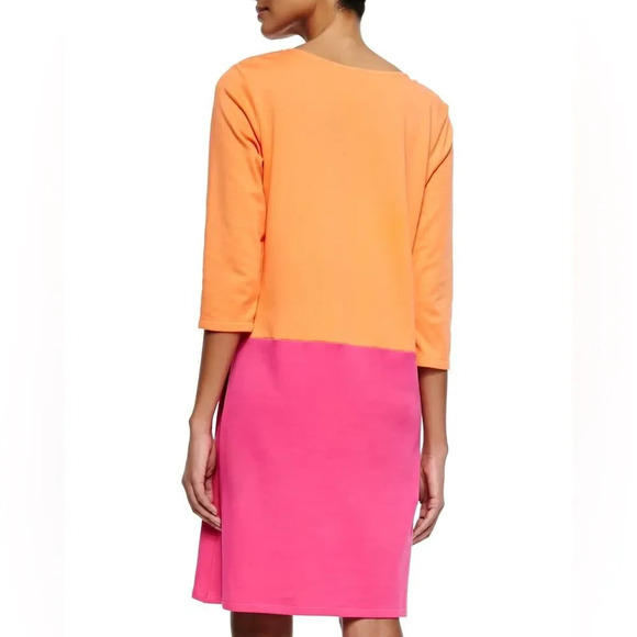 JOAN VASS‎ NWOT 3/4 Sleeve Colorblock Dress - Picture 2 of 9